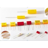 Axial type metallized polyester film capacitors
