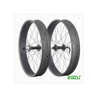 26 inch Carbon Fat Bike wheelset 100mm Width 25mm Depth Hookless Tubeless Compatible