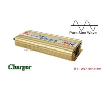 High Quality Pure Sine Wave Built-In Charger DC to AC Continuous 1000W Peak 2000 Watt Power Inverter