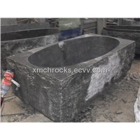 Blue stone  bathtub with natural split surface