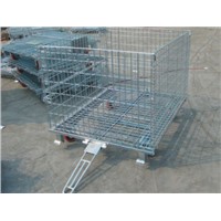 Foldable wire cage with tow bar
