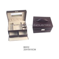 Brown fashion jewelry case (B0032)