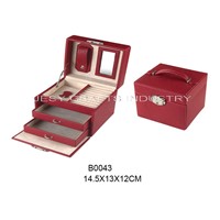 Red PU jewelry box(B0043)