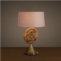 Handmade rope and Iron table lamp