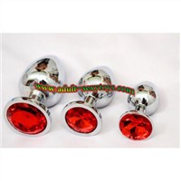 Portable Female Male Plug Metal Anal butt Crystal Jewelry Stainless Steel Small