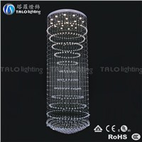 luxury big hotel project ligting crystal lamp chandelier LED  pendant light