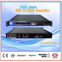digital tv headend AV hd h.264 encoder , ip streaming spts over UDP encoder COL5100