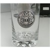 antique very soft pewter  wine bottle/glass label sticker