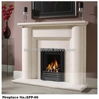 High quality hand carved stone fireplace