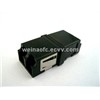 Fiber Adapter LC-LC duplex SC footprint black with reduced flange
