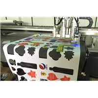 Large format flatbed POP banners signage printing finishing alignment large camera cutting table
