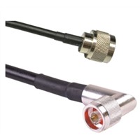 Coaxial Jumper Cable with N Male Connector to Right Angle N Male Connector 1/2" Flexiable