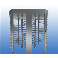 Stainless Steel Double Lane 120degree Rotation RFID Control Security Full Height Turnstile KT503