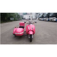Pink color mini electric motorcycle sidecar