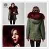Army Green Hooded Parka Coat for Woman Winter Parka