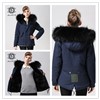 Womens Ladies Fully Fur Lined Fishtail Khaki Parka Coat