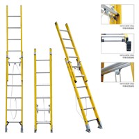 fiberglass extension ladder insulation stairs 2sections rope ladder 10feet high