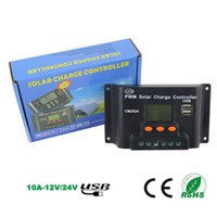 QueensWing 12/24V 10A PWM Solae Charge Controller With LCD display