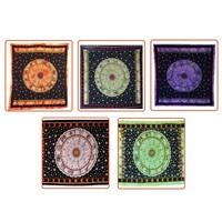 Handicrunch |  Indian   tapestry wall hanging with  Horoscope Art