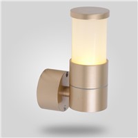 luxury gold color outdoor wall lamp aluminum waterproof LED wall light