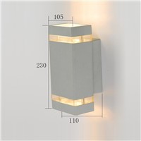 popular design waterproof square outdoor aluminum LED wall lamp