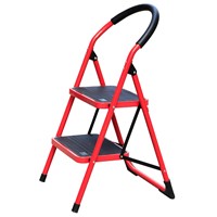 steel step ladders 2treads step stairs steel pipe made trestle for household using WG604-2C