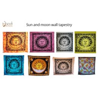 Handicrunch |  Indian   Sun and Moon wall hanging  tapestry