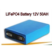 Lithium Iron Phosphate Battery 12V 50Ah LiFPO4 Battery Pack, Rechargeable Battery