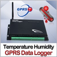 2016 hot black Multipoint Temperature Humidity GPRS Data Logger Recorder