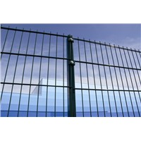 Green Powder-coating Twin Wire 2D Panel Fencing