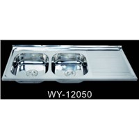 1.2m Double Bowl Stainless Steel Kitchen Sink WY-12050