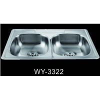 China Factory Suppy Stainless Steel Kitchen Sink WY-3322