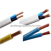 Copper Conductor PVC Insulation Flat Electrical Cable Wire