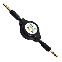3.5mm jack stereo retractable audio cable for car
