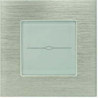 EU/UK standard ,silver aluminum and glass panel ,1gang touch screen light switch,AC110-250v