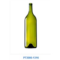 3000ml  wine glass bottle dark grenn