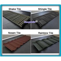 Steel Material and Clasical tile Type Stone Coated Metal Roofing Tile