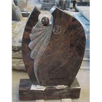Brown headstone granite monuemnt with special design