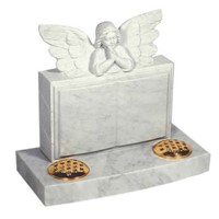 Children headstone marble nonument with angel