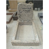 headstone granite monument with kerb