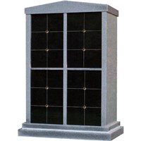 Grey &amp;amp; black granite memorial columbarium