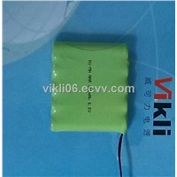 Ni-MH battery AAA300 6.0V 300mah for lighting lamp,emergency light,electric toys etc.