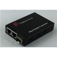 Double Port RJ45 Media Converter Device 10 / 100 / 1000base-TX To 1000base-FX