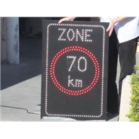 Automatically 1R1W Single Chip Adjust Outdoor Moving Led Traffic Signs Controlled by PC