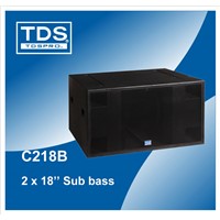 Super Subwoofer Speaker Dual 18inch Sub Bass C218B For Pro Audio Subwoofer Speaker