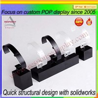 Customized clear acrylic countertop fashion watch display stand