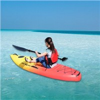 Single plastic sit on top fishing kayak