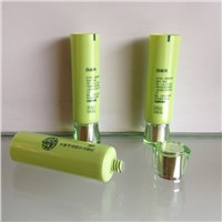 Plastic tube with acrylic cap for cosmetic packaging