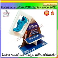 Professional factory manufacturer clear acrylic shoe display stand