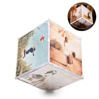new  acrylic rotating photo cube wholesale